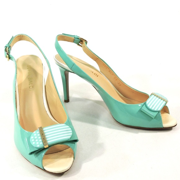 SOFIA BALDI 🇮🇹 PATENT LEATHER SUMMER SANDALS - Picture 3 of 7